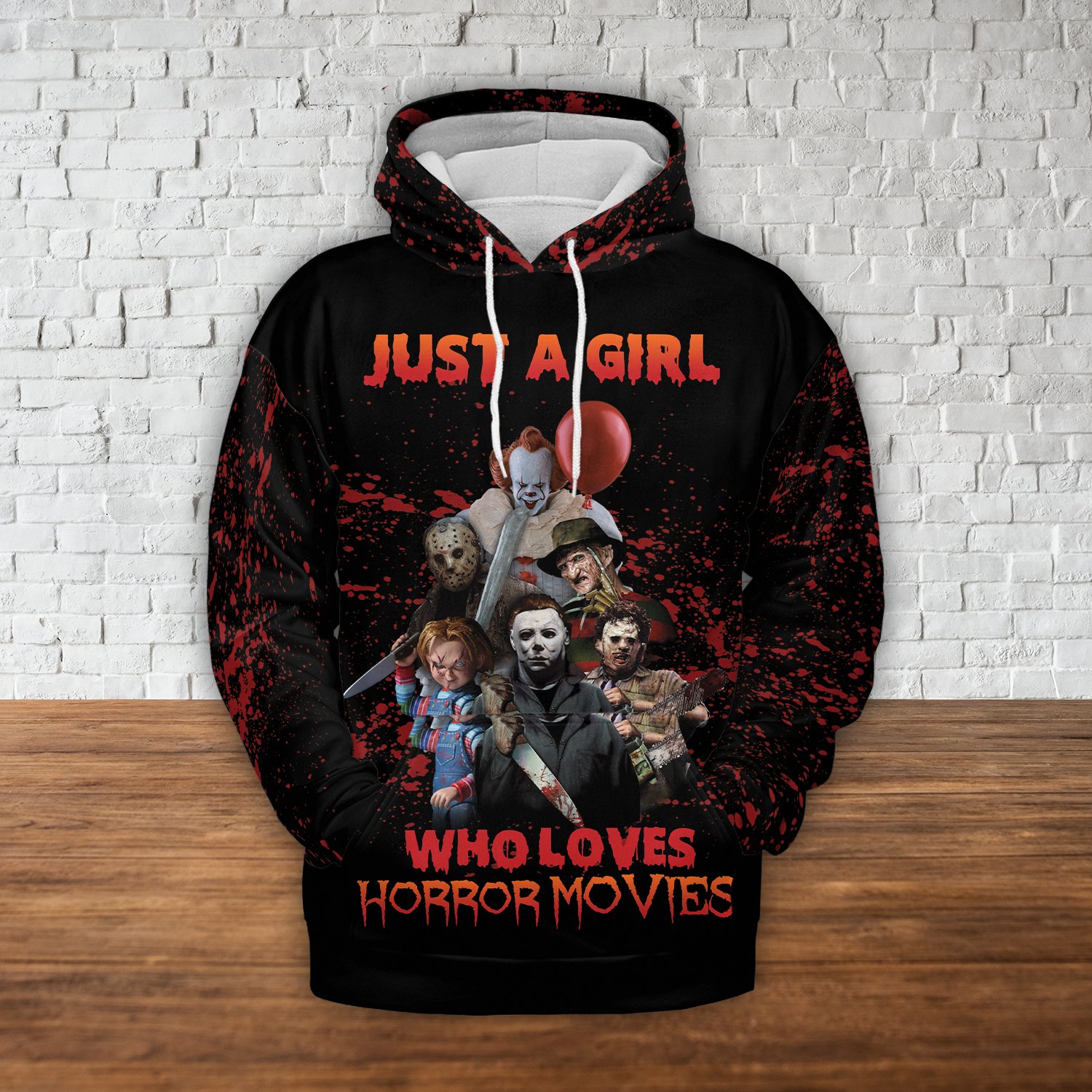 Just A Girl Who Loves Horror Movies 3d Hoodie 3 Just A Girl Who Loves Horror Movies 3d Hoodie2