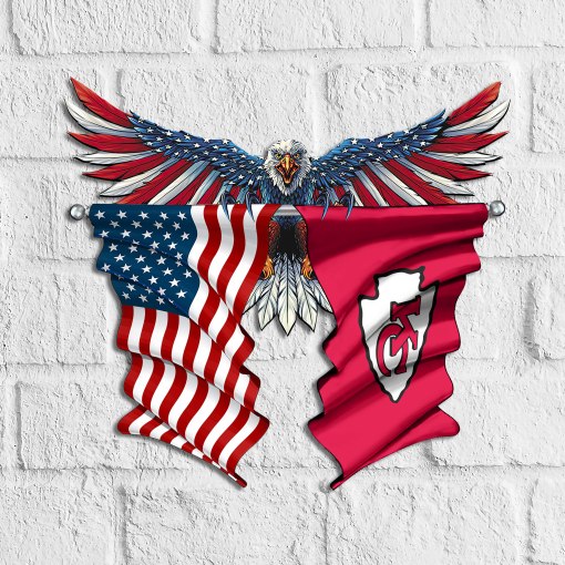 Kansas City Chief United States American flag metal sign 8 Kansas City Chief United States American flag metal sign