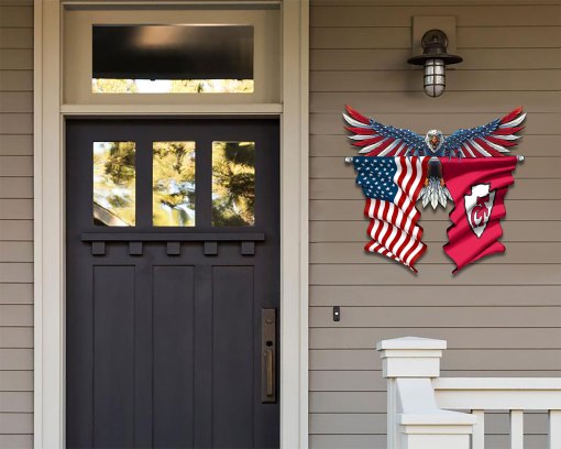 Kansas City Chief United States American flag metal sign 2 Kansas City Chief United States American flag metal sign1