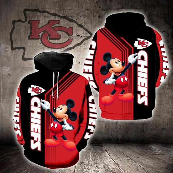 Kansas City Chiefs Mickey Mouse 3D Hoodie1