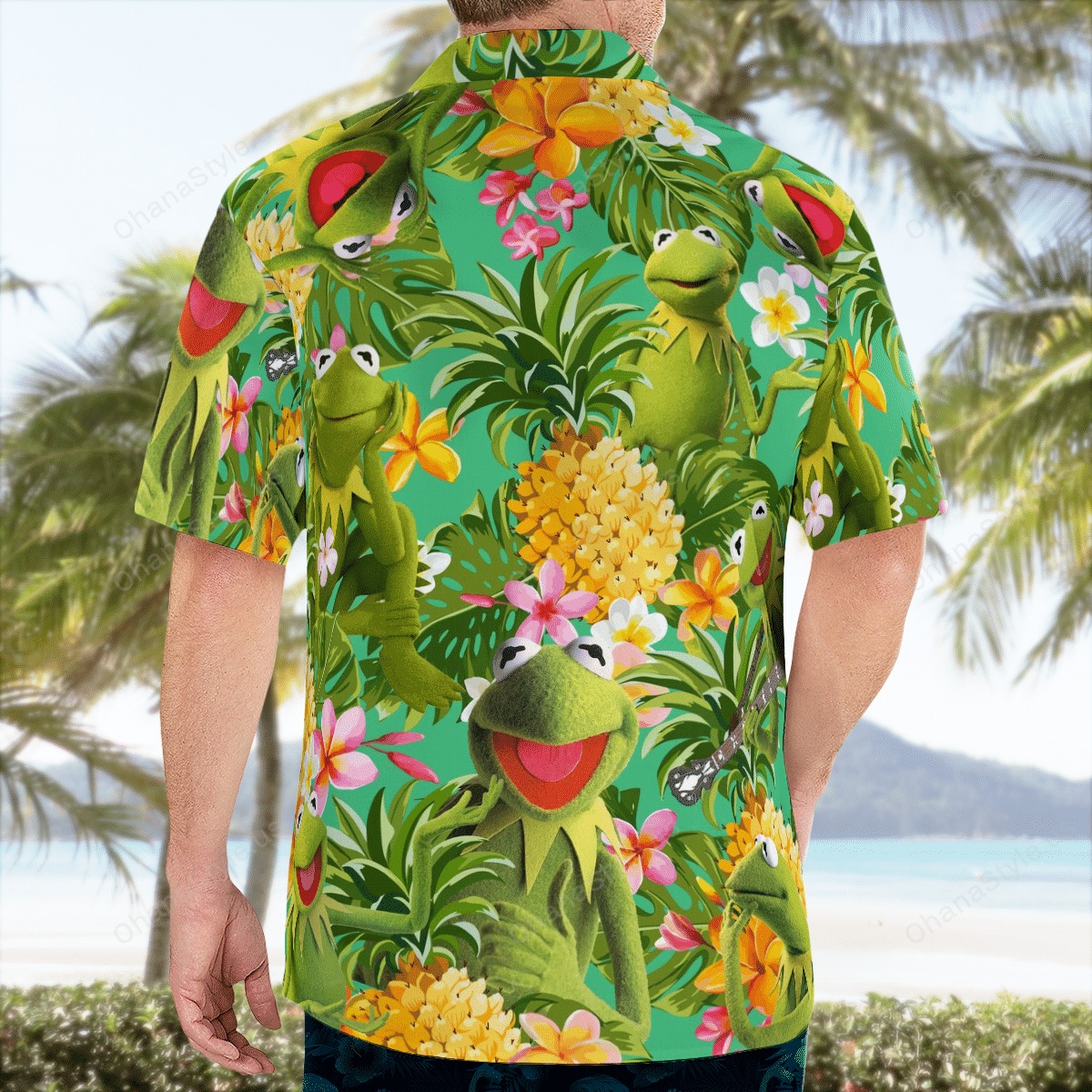 Kermit the Frog Tropical Hawaiian shirt 5 Kermit the Frog Tropical Hawaiian shirt 3