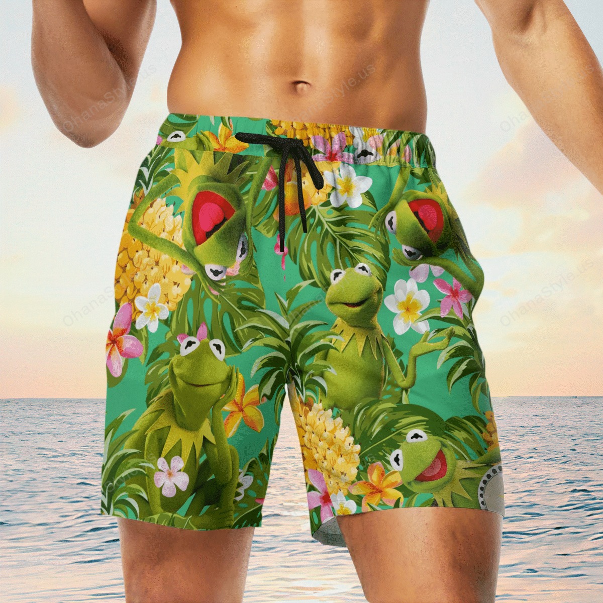 Kermit the Frog Tropical Hawaiian shirt 3 Kermit the Frog Tropical Hawaiian shirt 5
