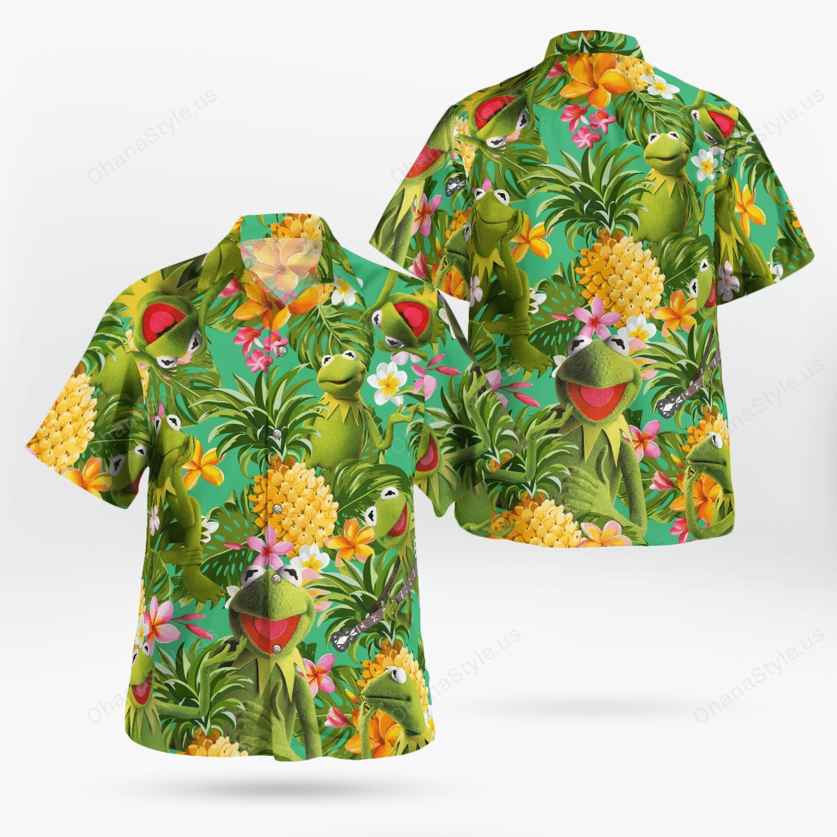 Kermit the Frog Tropical Hawaiian shirt 8 Kermit the Frog Tropical Hawaiian shirt