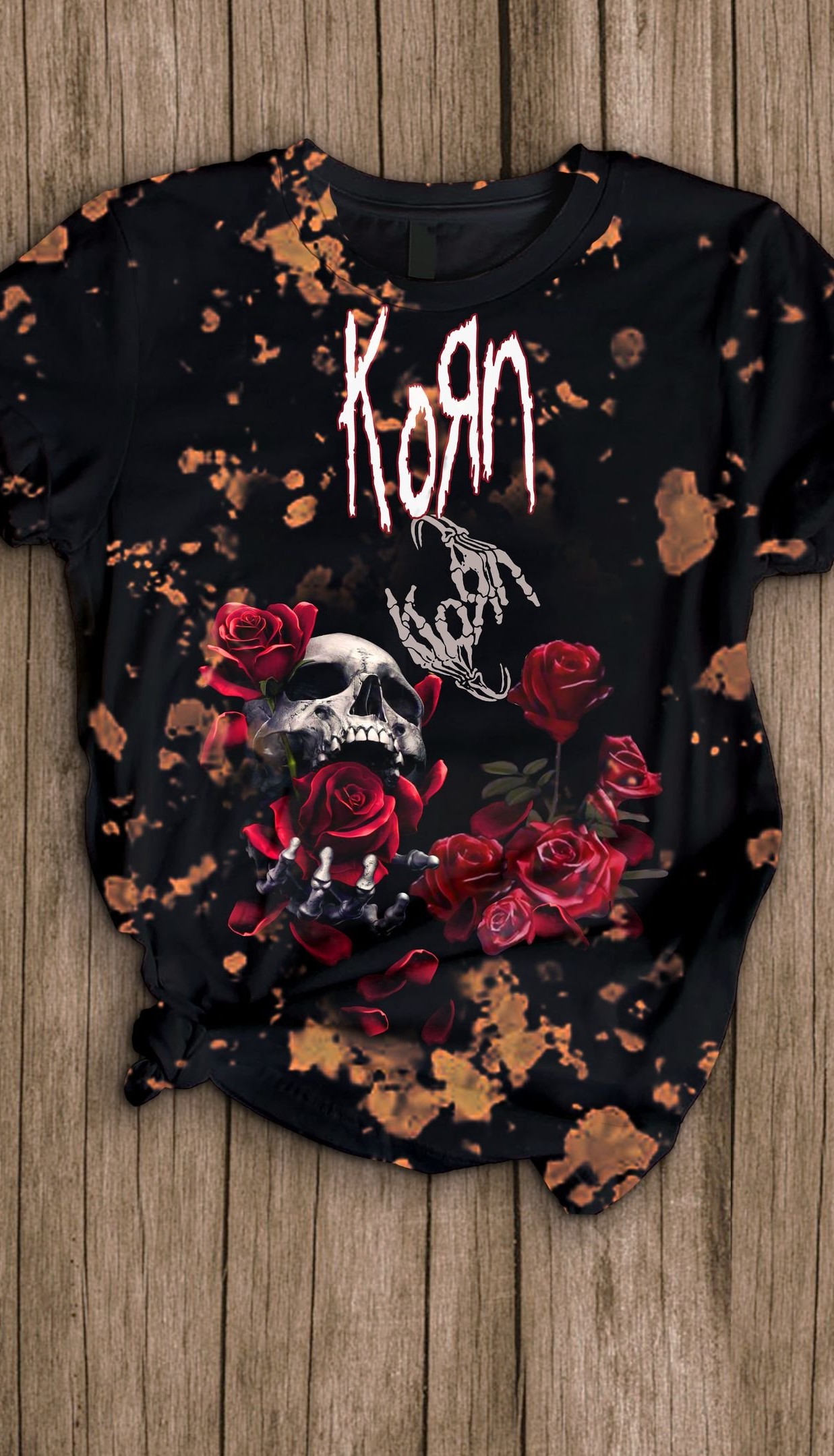 Korn band skull roses pajamas set 2
