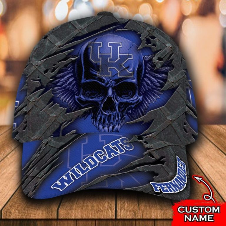 LIMITED Skull Kentucky Wildcats custom Personalized cap 1