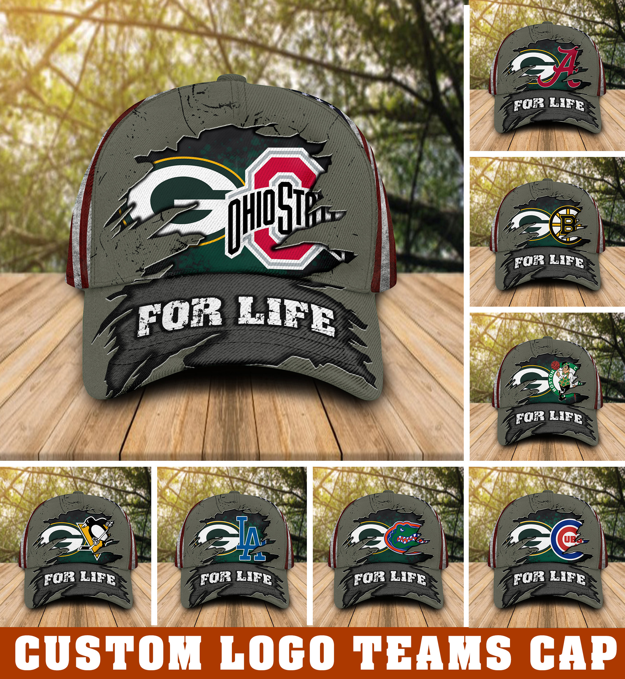 Las Vegas Raiders Custom logo Sport NFL teams For Life cap hat 3 Las Vegas Raiders Custom logo Sport NFL teams For Life cap hat 3