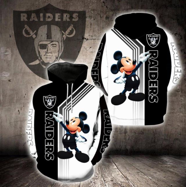 Las Vegas Raiders Mickey Mouse 3D Hoodie1