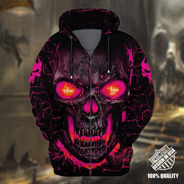 Lava Skull 3d zip hoodie 2
