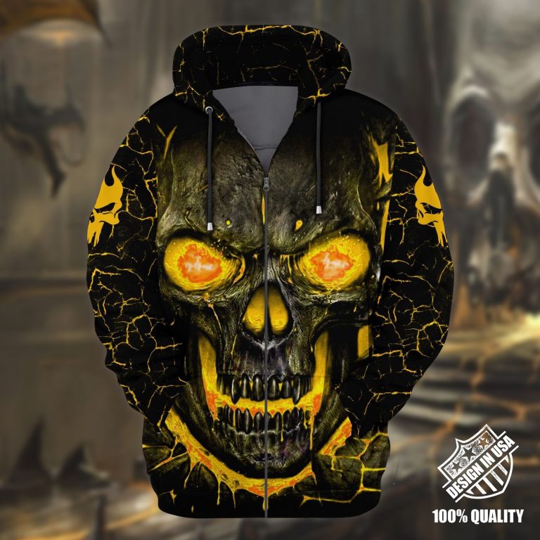Lava Skull 3d zip hoodie 4
