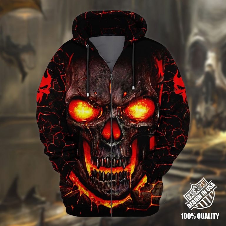 Lava Skull 3d zip hoodie 5