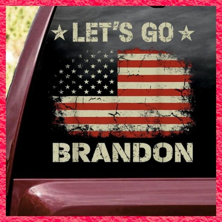 Lets go Brandon American flag Decal 2