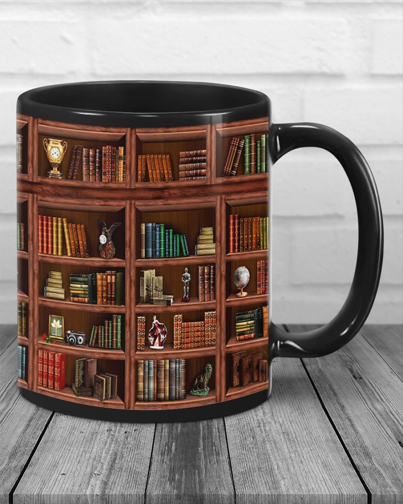 Library Book Shelf Mugs 1 Library Book Shelf Mugs 2