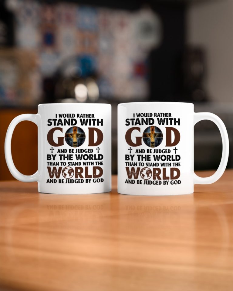 Lion I would rather stand with god mug 3