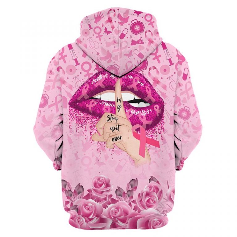 Lip flower Breast Cancer Warrior 3d shirt hoodie 2