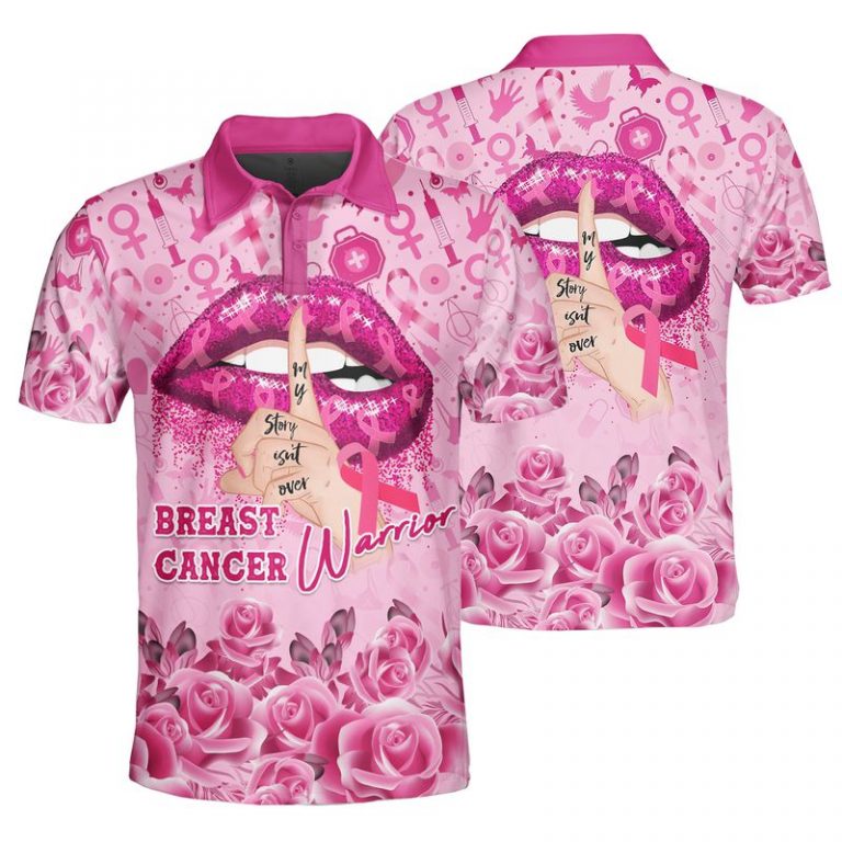 Lip flower Breast Cancer Warrior 3d shirt hoodie 6