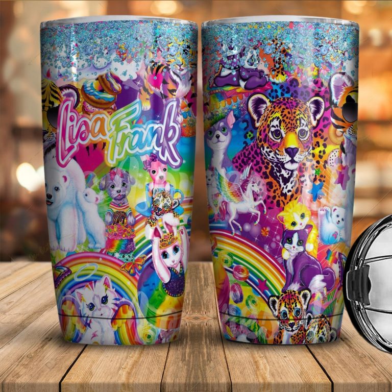 Lisa Frank 90s Babe Cosmos cartoon rainbow tumbler 2
