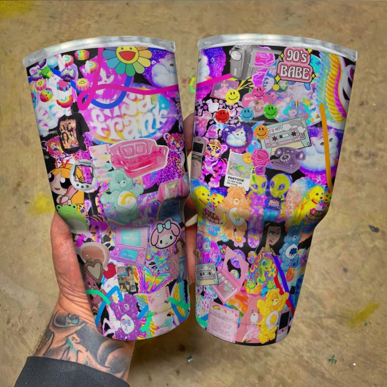 Lisa Frank 90s Babe Cosmos cartoon rainbow tumbler 3