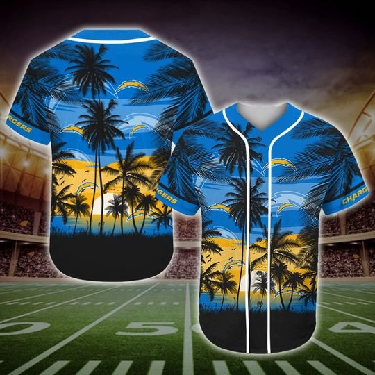 Los Angeles Chargers Tropical Baseball Jersey1