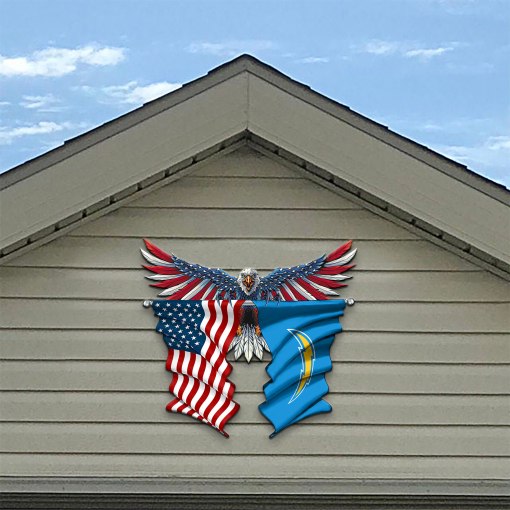 Los Angeles Chargers United States American flag metal sign 5 Los Angeles Chargers United States American flag metal sign3