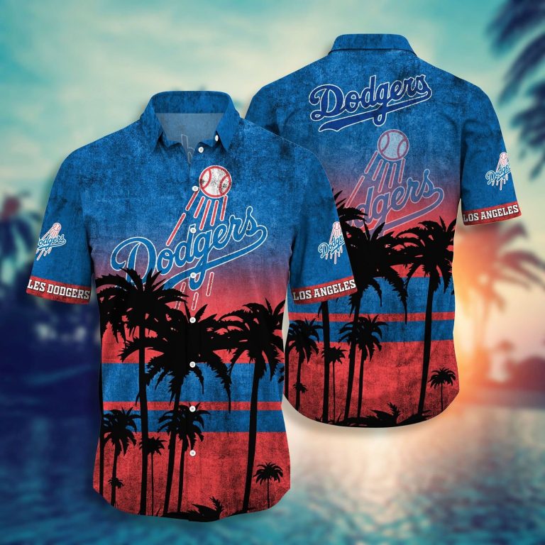 Los Angeles Dodgers hawaiian shirt short 5