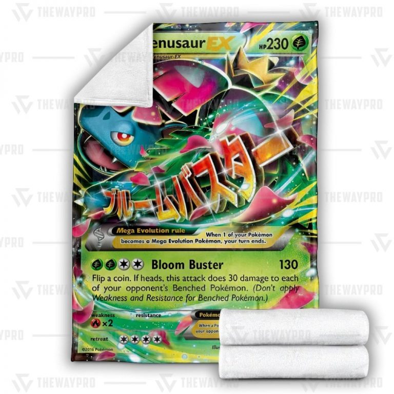 M Venusaur EX Pokemon blanket 3
