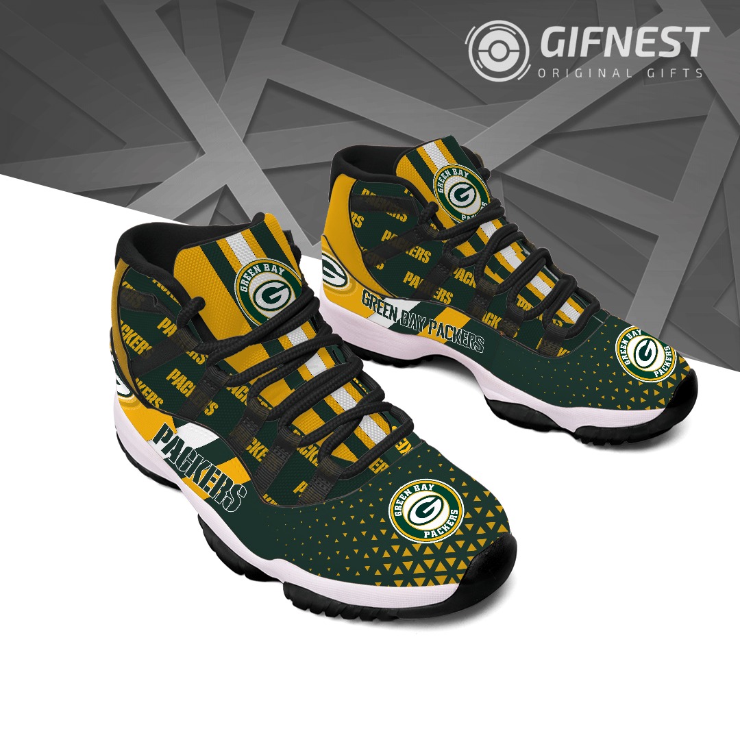 Green Bay Packers Air Jordan 11 sneaker shoes 2 Green Bay Packers Air Jordan 11 sneaker shoes 2