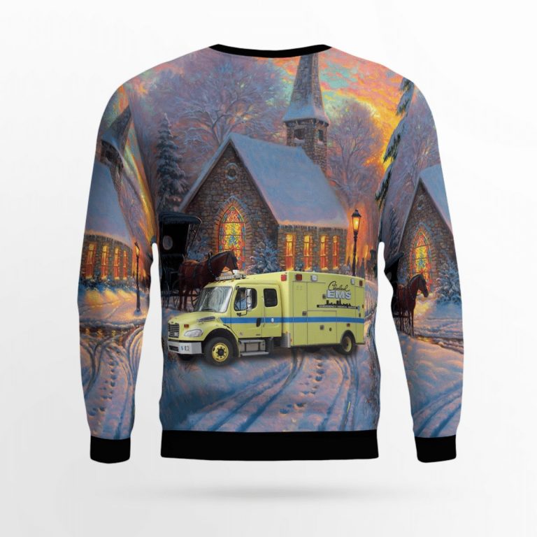 Mail car Ohio Cleveland EMS ugly sweater 2 Mail car Ohio Cleveland EMS ugly sweater 2