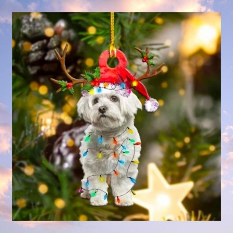Maltese light shape Christmas Ornament 3
