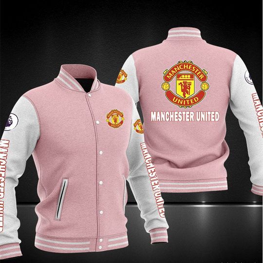 Manchester United Varsity Baseball Jacket5