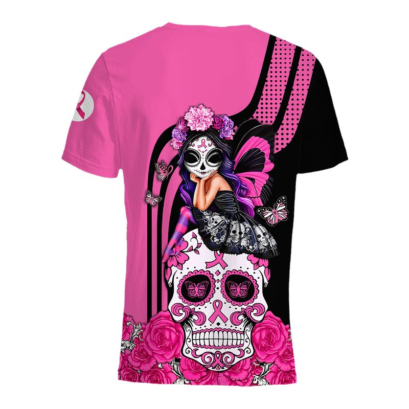March Sugar Skull Fairy Fight Like A Girl Breast Cancer Awareness 3d shirt, hoodie 5 March Sugar Skull Fairy Fight Like A Girl Breast Cancer Awareness 3d shirt hoodie 6