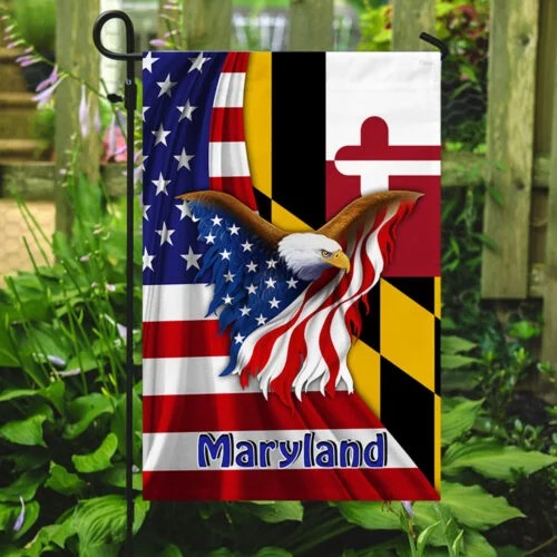 Maryland American flag Eagle Flag 4