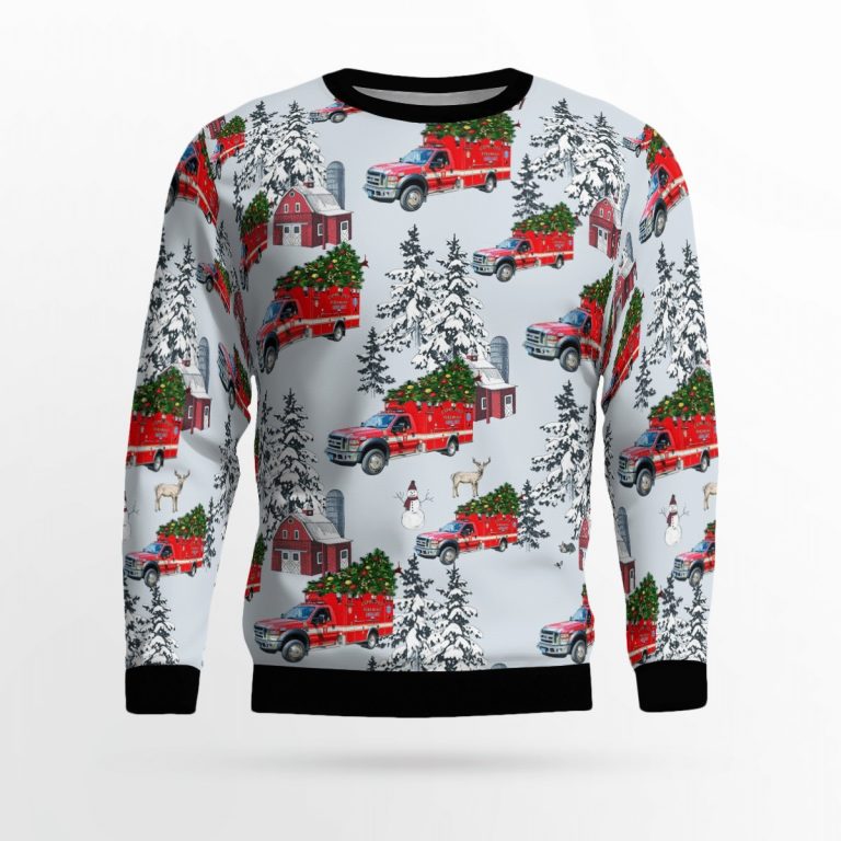 Massachusetts Concord Fire EMS Ambulance Christmas sweater sweatshirt 1