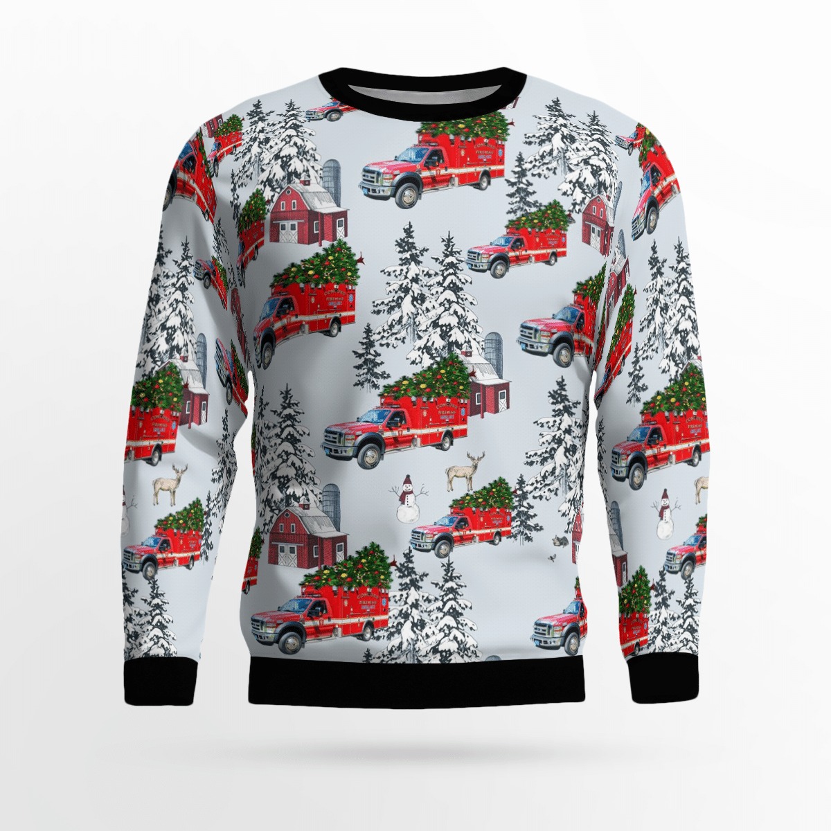 Massachusetts Concord Fire EMS Ambulance Christmas sweater, sweatshirt 2 Massachusetts Concord Fire EMS Ambulance Christmas sweater sweatshirt 1