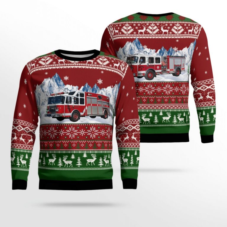 Massachusetts Worcester Fire Department Christmas sweater sweatshirt