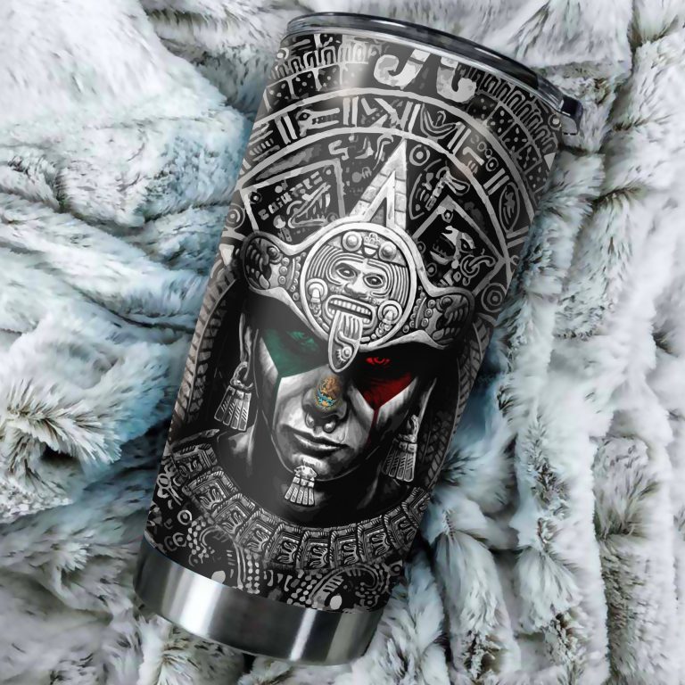 Maya aztec Mexican flag custom personalized tumbler 2