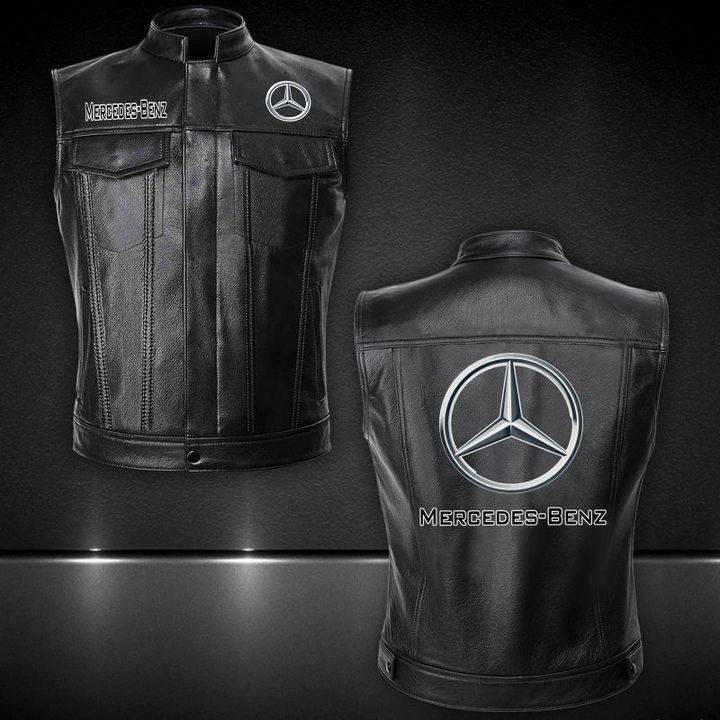 Mercedes Benz Vest Leather Jacket