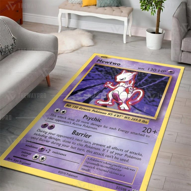 Mewtwo Evolutions Pokemon rug 3