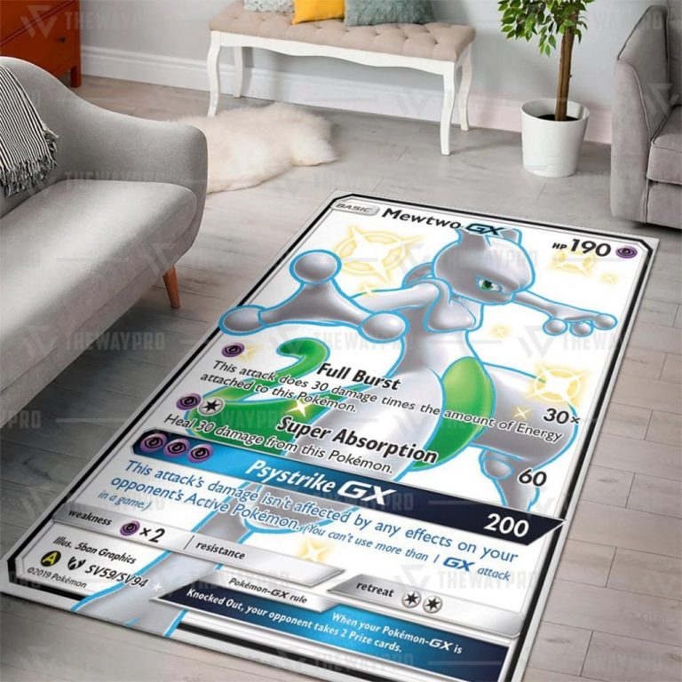 Mewtwo Shining Legends Pokemon rug 1