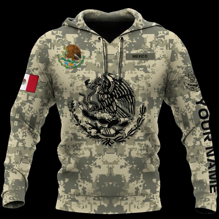 Mexican Army Mexican flag custom personalized 3d shirt hoodie 2