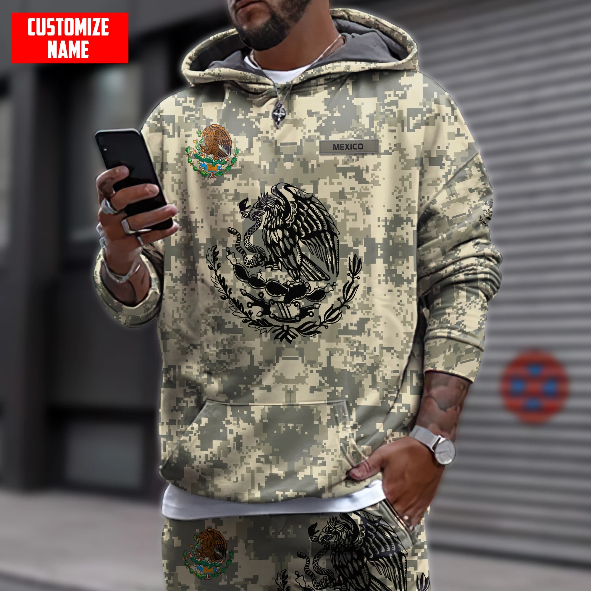 Mexican Army Mexican flag custom personalized 3d shirt hoodie 3