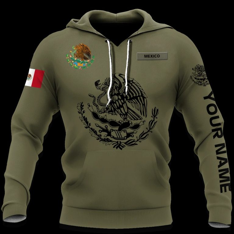 Mexican flag custom personalized 3d shirt hoodie 1