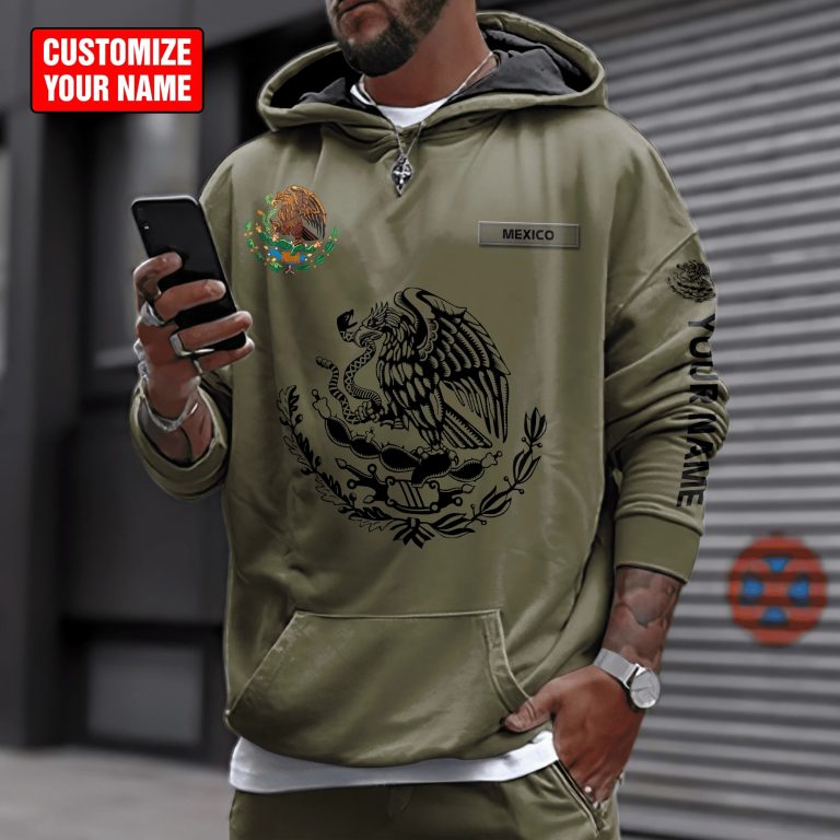 Mexican flag custom personalized 3d shirt hoodie 2