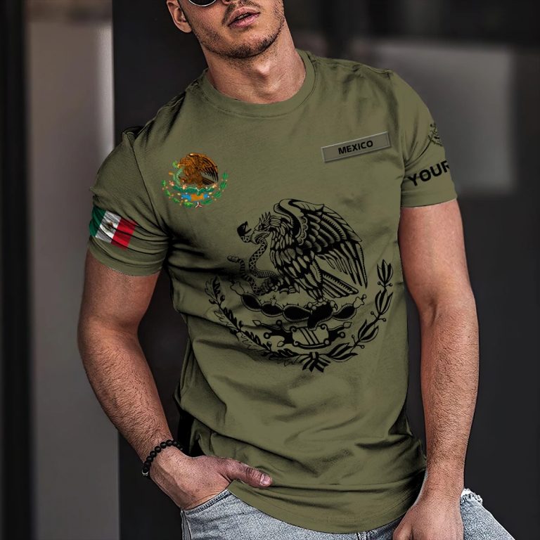 Mexican flag custom personalized 3d shirt hoodie 8