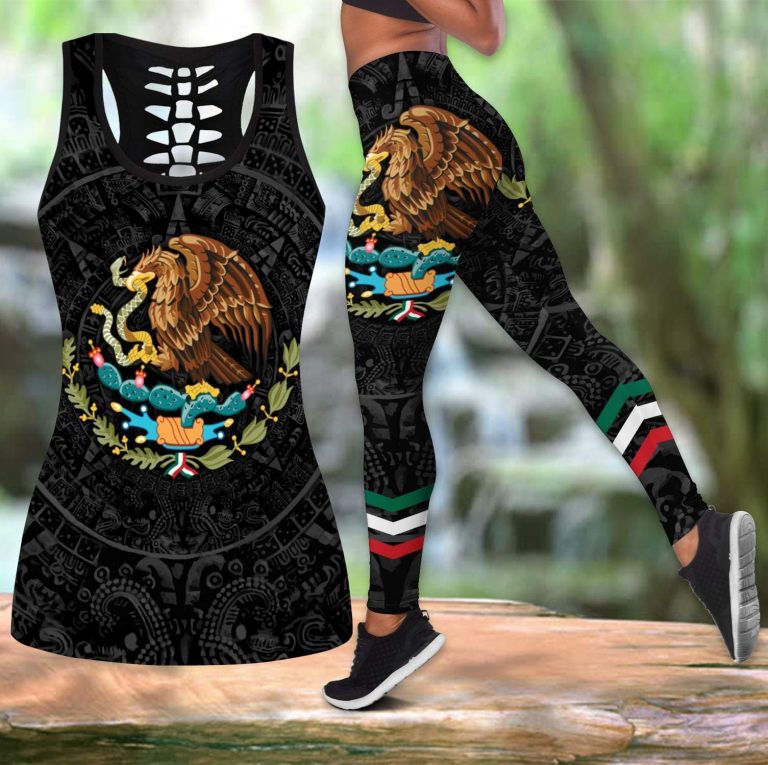 Mexico Coat Of Arms hollow tank top, legging 1 Mexico Coat Of Arms hollow tank top legging 1