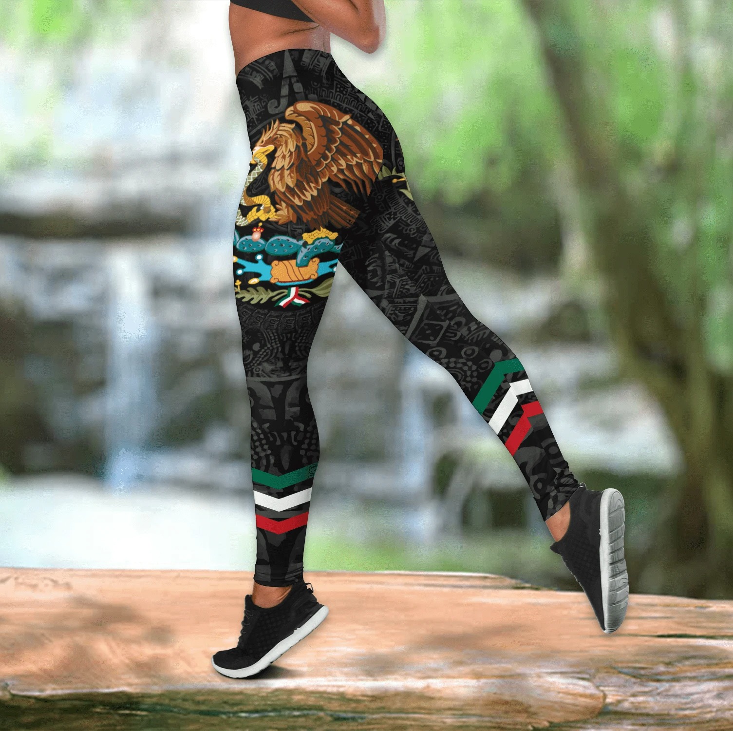Mexico Coat Of Arms hollow tank top, legging 3 Mexico Coat Of Arms hollow tank top legging 2
