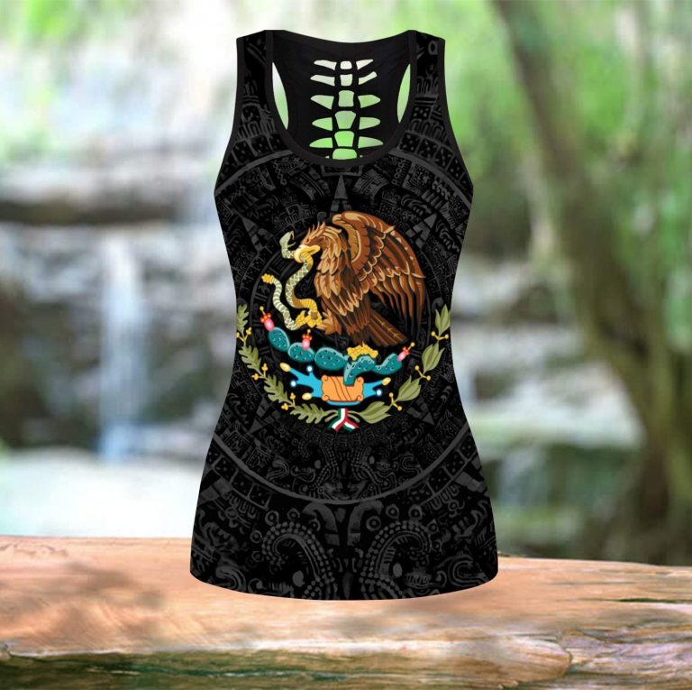 Mexico Coat Of Arms hollow tank top, legging 3 Mexico Coat Of Arms hollow tank top legging 3