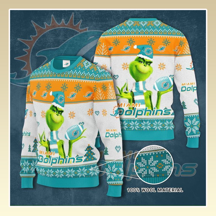 Miami Dolphins Custom Name Christmas Sweater 3 Miami Dolphins Custom Name Christmas Sweater3