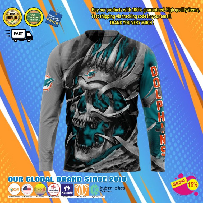 Miami dolphins skull jersey hoodie8 Miami dolphins skull jersey hoodie8