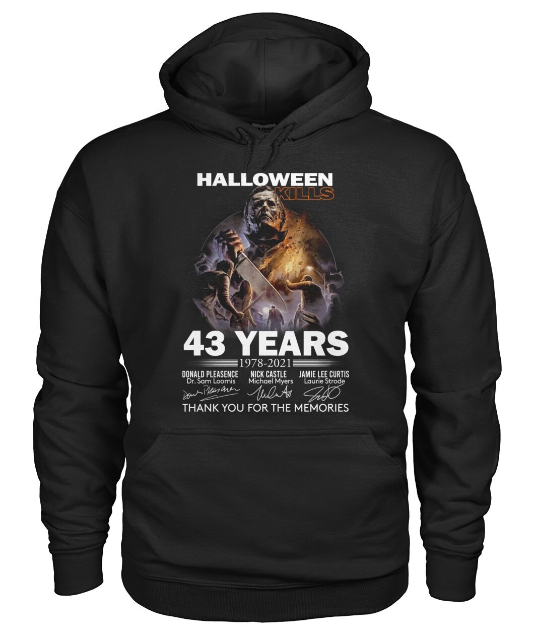 Michael Myers Halloween kills 43 years thank you for the memories shirt, hoodie 3 Michael Myers Halloween kills 43 years thank you for the memories shirt hoodie 3