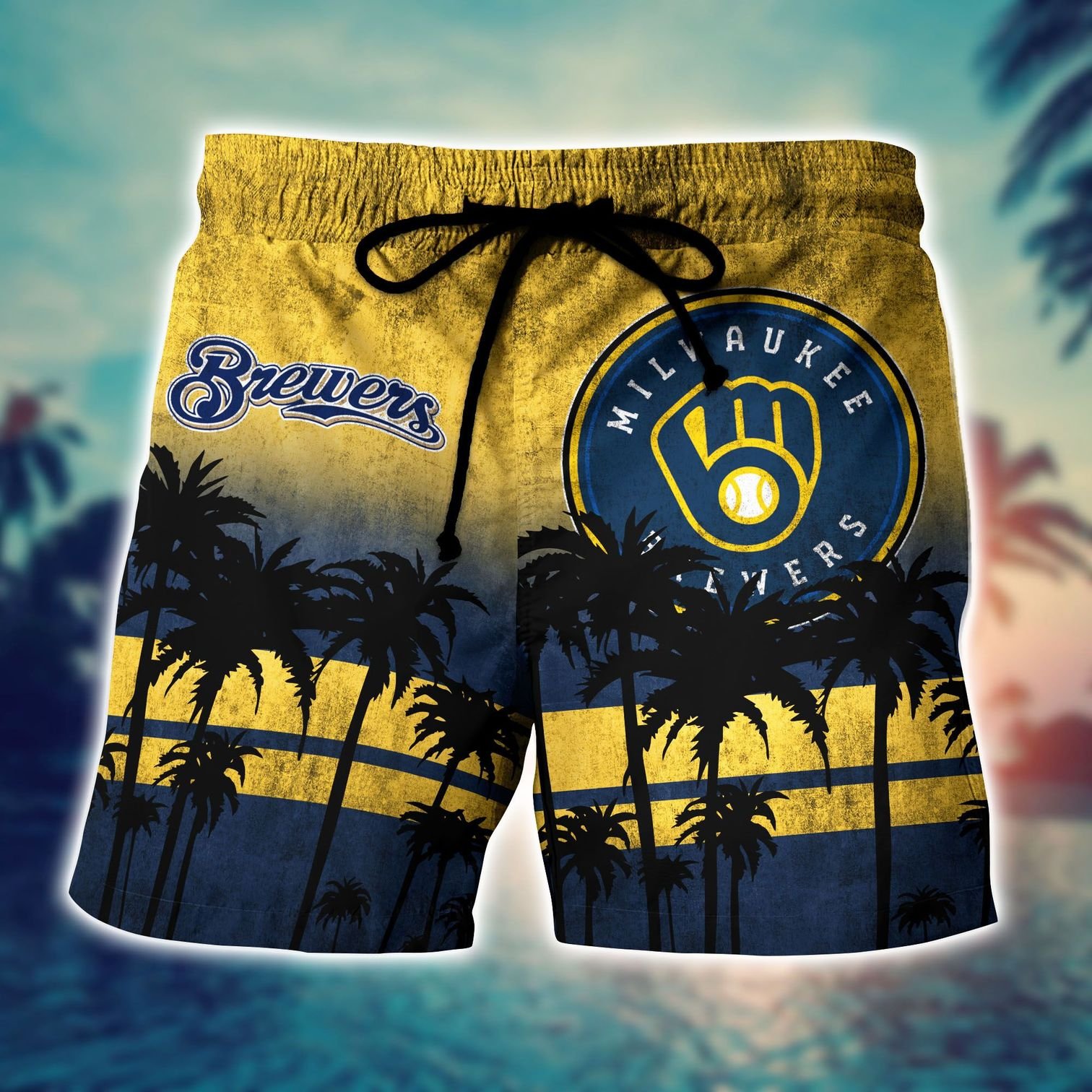 Milwaukee Brewers tropical hawaiian shirt 2 Milwaukee Brewers tropical hawaiian shirt 1